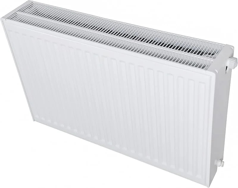 Belrad® Heizkörper Typ 33, flacher Universalheizkörper mit 6 Anschlüssen, modern, kompakt & energiesparend, Wandmontagefähig, ideal für Wohnzimmer, Bad & Gäste-WC, Flachheizkörper weiß 30x180 cm — Heizung Warmepumpe