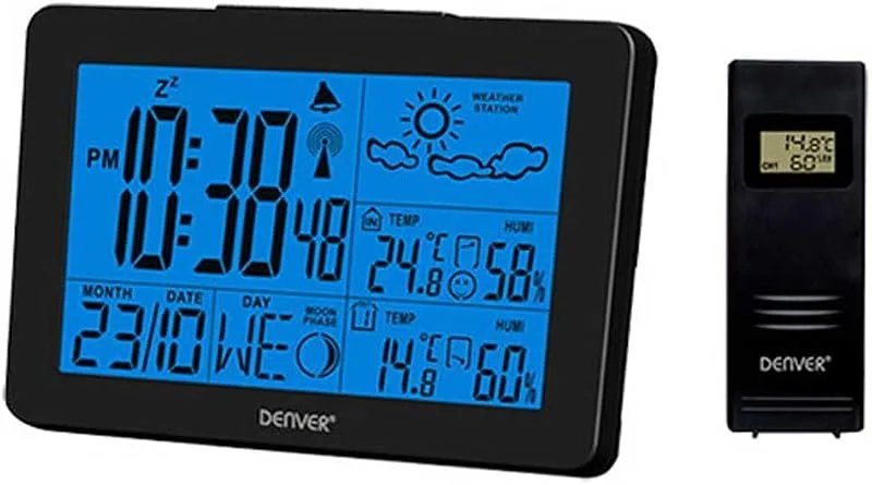Denver Wetterstation 'WS-530' mit Außensensor, Alarmfunktion, sowie Messung von Temperatur und Luftfeuchtigkeit, schwarz — Luftbefeuchter