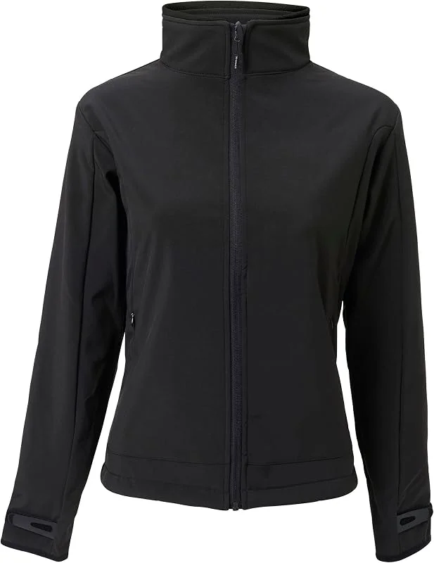 30seven, Beheizbare Softshell-Jacke für Damen, Passgenau, Fleece-Futter, Bis zu 5 Stunden Kontinuierliche Wärme, Inklusive Super-Akku, Schwarz, S — Heizkleidung