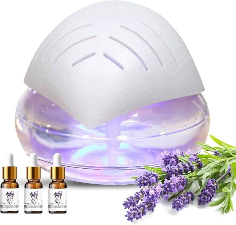 Lufterfrischer Luftbefeuchter Aroma Diffuser Ioniser with 30ml Essential Oils, Aromatisierer Raumluftreiniger, Water Air Purifier &Colour Changing LED Light