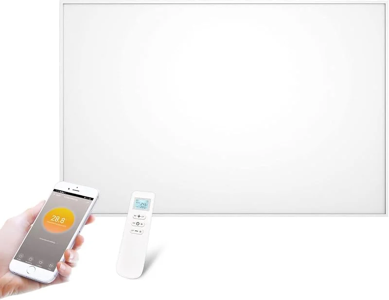 Infrarotheizung mit Thermostat, Fernbedienung und App Steuerung, BLANK 580W (90, 5 x 60, 5cm), Infrarotheizkörper Elektroheizung Wandheizung Heizkörper elektrische Heizung Infrarot Heizpaneel — Heizung Warmepumpe