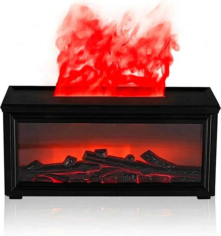 Kaminfeuer Flamme Fake Lagerfeuer Deko mit Diffusor Luftbefeuchter Timer
