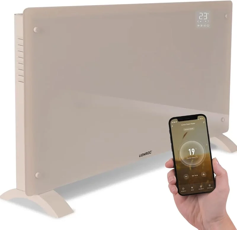 Vonroc Elektroheizung energiesparend 2500W - Konvektor Heizung [30qm Räume] — Heizung Warmepumpe