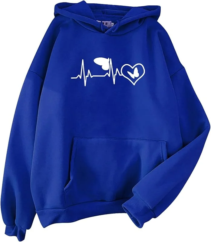 Hoodie Für Sweatshirt Mit Kapuze Einfarbig Elegante Kleidung Damen Oberteile Elegantes Oberteil Freizeit Teenager Mädchen Locker Lässig Baumwollpullover Pullover Weihnachten — Heizkleidung