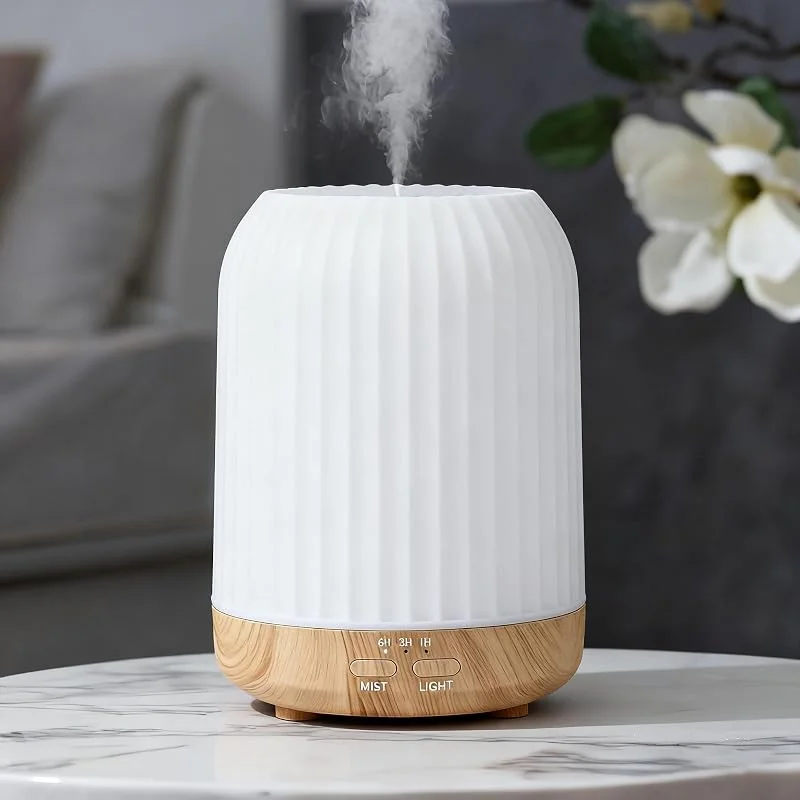Aroma Diffuser, 250ml Diffuser Ätherische Öle, Luftbefeuchter mit Timer, Duftöl Diffusor mit 7 Farben LED, Aromatherapie Diffusor für Duftöle, BPA Frei, Geschenk für Frauen
