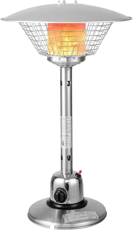FANTASK Terrassenheizer, Elektro Standstrahler mit 4000 W Heizleistung & beschwertem Sockel für Tischplatte, Tragbarer Standheizstrahler mit Umkipp- & Überhitzungsschutz für Garten, Terrasse — Heizung Warmepumpe