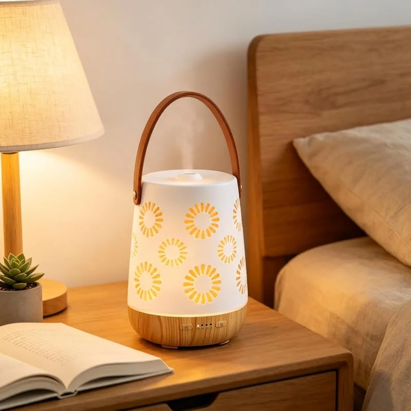 SALKING Aroma Diffuser Keramik 180ML, Kabellos Diffusor Akku — Luftbefeuchter