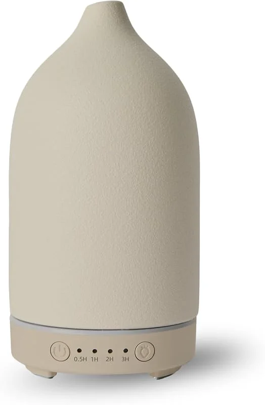 LYVN Ultraschall-Aromadiffusor mit mehrfarbigem LED-Licht, Beige — Luftbefeuchter