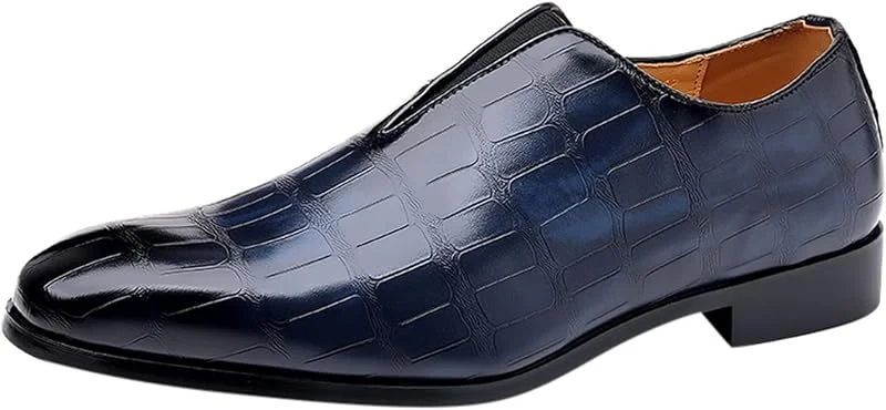 Schuhe im klassischen Stil für Herren zum Hineinschlüpfen aus PU-Leder mit niedriger Gummisohle und Blockabsatz Herren Schuhe Herbst Bunte — Heizkleidung