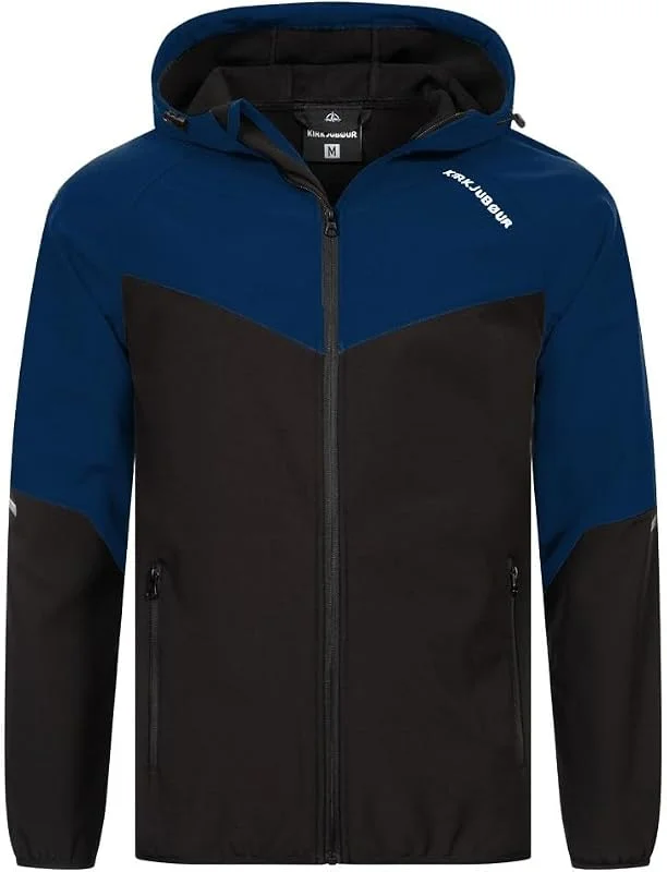 Kirkjubøur® Herren SOFTSHELLjacke 10.000 mm Wassersäule mit Kapuze und Fleecefutter, atmungsaktiv und wasserabweisend — Heizkleidung