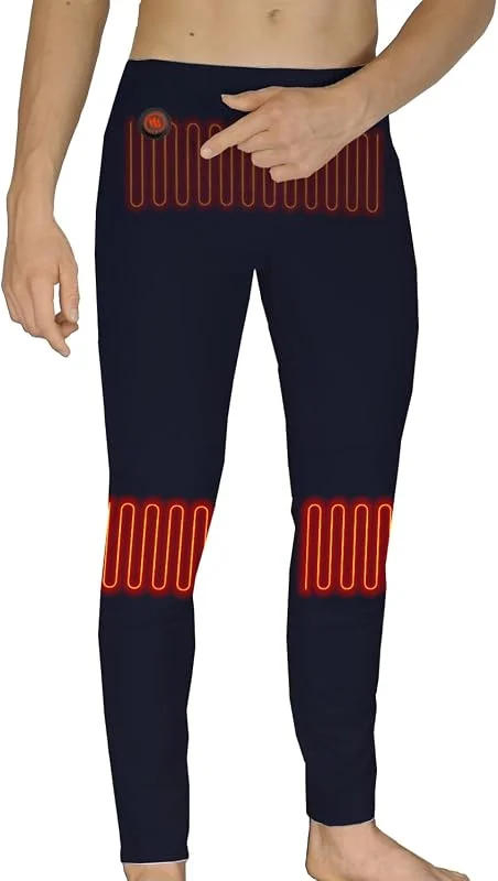 beheizte Thermohose mit Akku, Heizelemente an Knien und Lenden — Heizkleidung