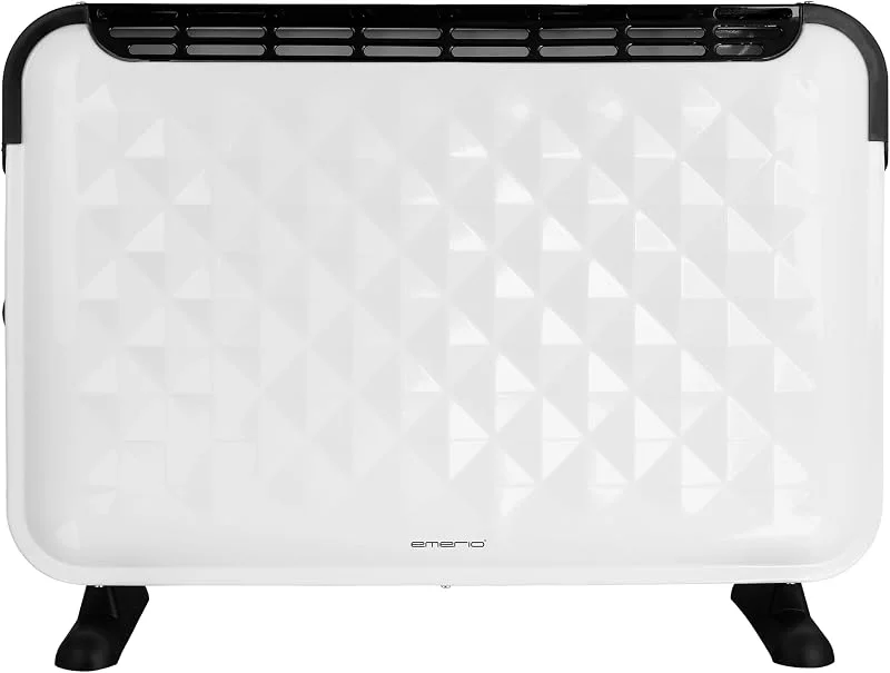 EMERIO Konvektor Elektroheizung, 2000W, mit verstellbarem Thermostat, Heizgerät, 3 Heizstufen (750W, 1250W, 2000W) energiesparend einstellbar, stabile Standfüße, mobil durch Griffe, CH-106492.4 — Heizung Warmepumpe