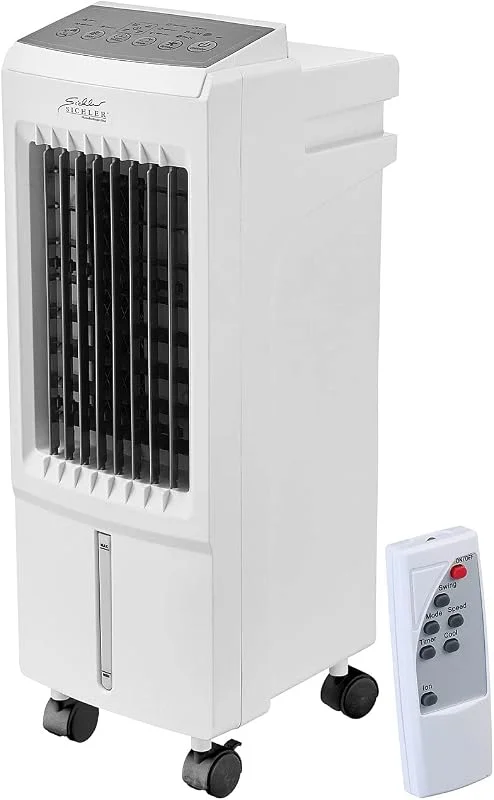 Sichler Haushaltsgeräte Verdunstungs Luftkühler: 3in1-Luftkühler, Luftbefeuchter, Ionisator, 12, 230V, 5l, 20W, 250ml, h (mit Wasserkühlung, Klimaanlage Zigarettenanzünder, 12V)