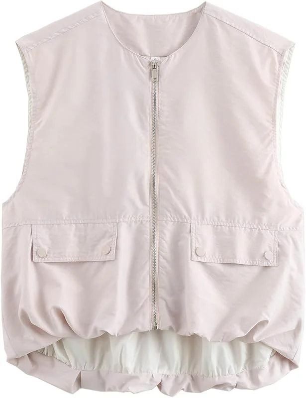Generisch Weste Damen Herbst Winterjacke Damen Wasserdicht Atmungsaktiv Weste Warm Ärmellos Wintermantel Leicht Oversize Übergangsjacke Elegant Damenweste Outdoor Westen Mit Reissverschluss — Heizkleidung
