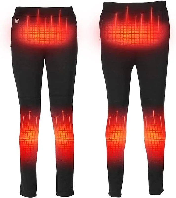 Beheizte Hose for Männer und Frauen, Thermohose USB wiederaufladbar, 3 Heizstufen, atmungsaktiv, weiche beheizbare Hose (Color : Men Black, Size : XL-XLarge) — Heizkleidung