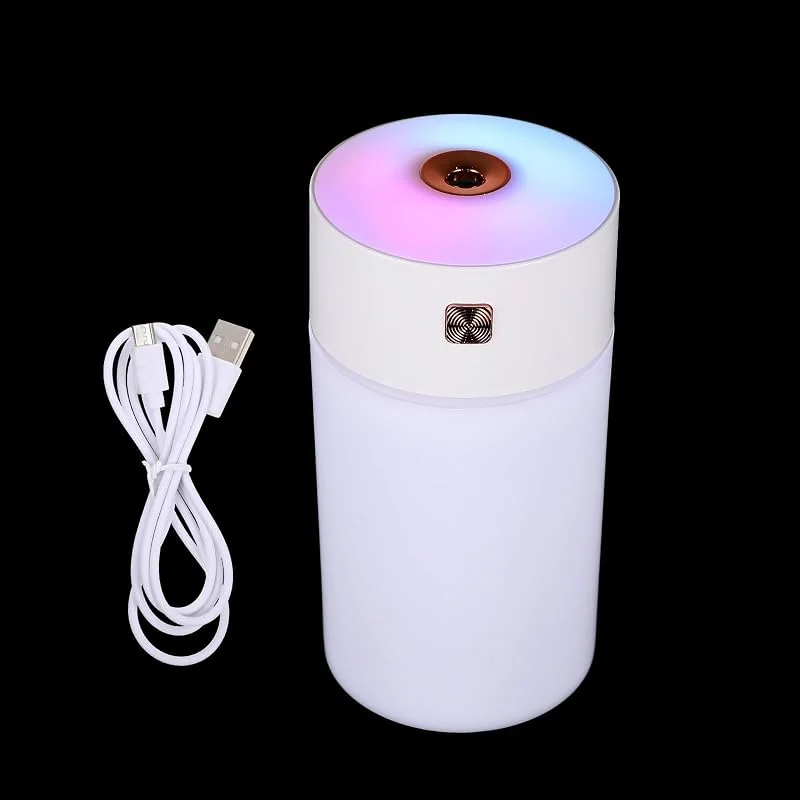 HOMSFOU Aroma Luftbefeuchter USB Tisch Luftbefeuchter 300ml Weiß aus Abs und Pp 2 Stufen mit Aromatherapie Luftreinigung USB Ladung und Auto Abschaltung für Schreibtisch und Auto