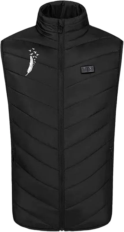 Beheizbare Weste Damen Herren mit Dual-Control-Heiz-Wärmejacke 11 Heizzonen mit Drucken Elektrische Jacken Heizweste Beheizbare Jacke für Motorrad, Outdoor, Weihnachten Beheizbare Jacke Warme Dicke — Heizkleidung