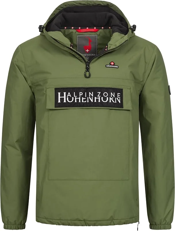 Höhenhorn Allesso Herren Jacke mit Bauchtasche Windbreaker Gefüttert — Heizkleidung