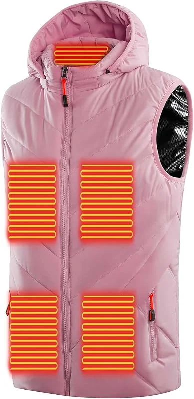 Battnot Beheizbare Weste Herren Beheizte Weste männer Beheizbare Jacke Heizweste Wärmeweste mit 3 Stufen Temperatur ärmellose USB elektrisch beheizte Jacke Weste für Outdoor Skifahren Motorrad — Heizkleidung