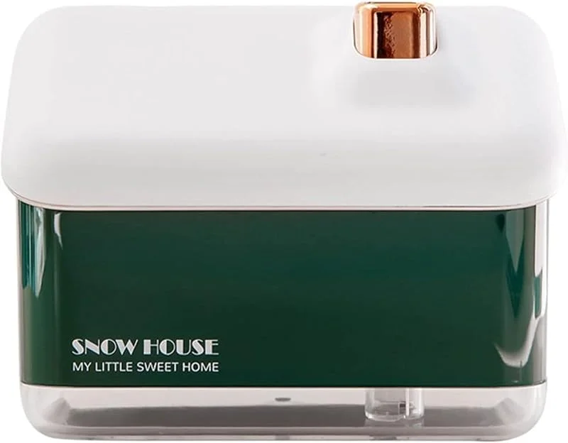 Mini-Luftbefeuchter, Nachtlicht, Schneehaus, Mini-Luftbefeuchter, USB-Vernebler, Nachtlicht, Wohnzimmer, Schlafzimmer, Grün