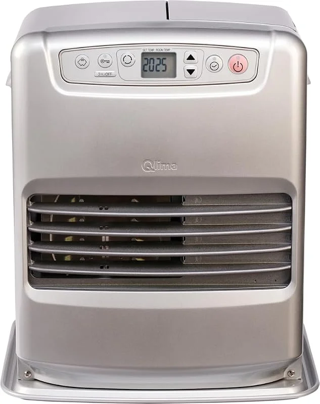 Qlima Sre 3231c2 Fornello A Gasolio Elettronico 3, 1 Kw Per Volume 120m3, 48m2, Sistema Antiodore, Regolazione Della Temperatura, Grigio Argento — Heizung Warmepumpe