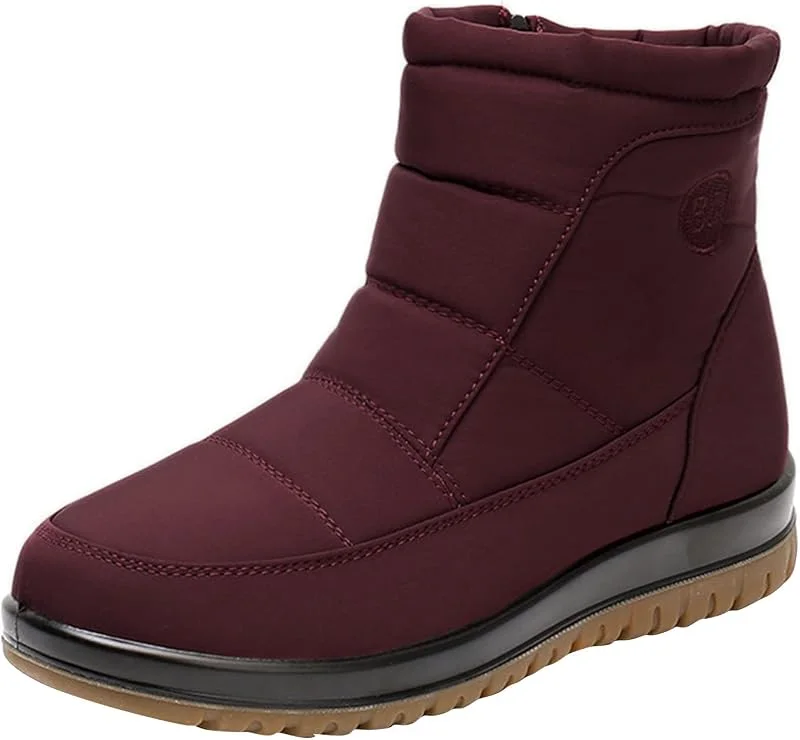 Damenschuhe, Schneestiefel, mittellang, warm, aus Samt, flach, lässig, Skistiefel mit weichem Boden, modisch, Damen-Stiefel, Absatzstiefel, Schwarz — Heizkleidung