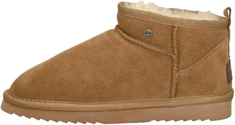 Warmbat Damenschuhe Schaffell Booties DURACK cognac — Heizkleidung