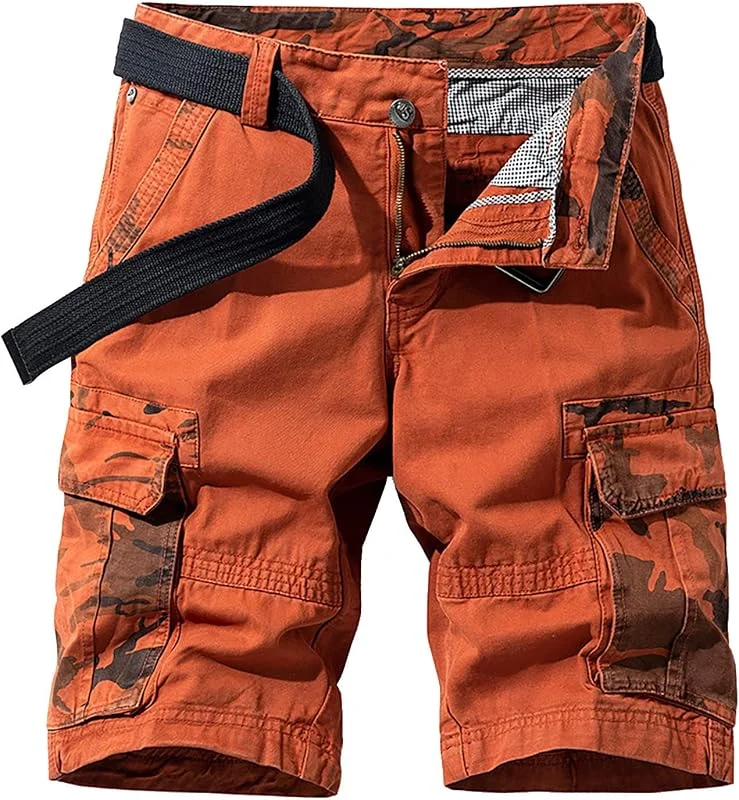 Cargoshorts Herren Kurze Hose Sommer Bermuda Cargo Shorts Lässig Sport Leichte Herren-Shorts Mit Gedruckt Taschen Männer BAG1gy Arbeitshose Regulär Fit Baumwolle Jogginghose Laufshorts — Heizkleidung