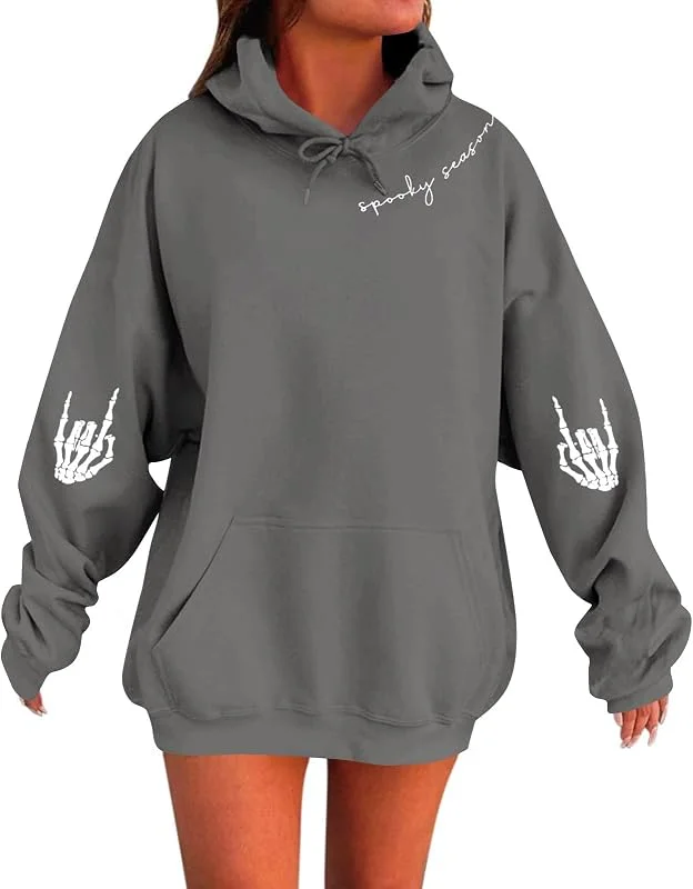 Generisch Kapuzenshirt Damen Plus Size Langarm Sportlich Sweater Modisches Herbst Lauschig Women Lose Kaputze Einfarbige — Heizkleidung