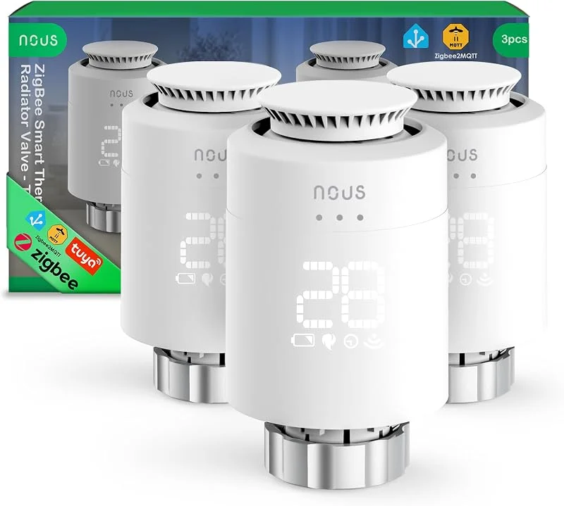 NOUS H1Z ZigBee Smart Heizkörperthermostat, Alexa&Google Home, App-Steuerung — Heizung Warmepumpe