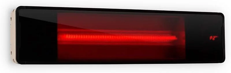 blumfeldt Phantom Infrarot-Heizstrahler - On, Off-Schalter, IR ComfortHeat Technologie, hochwertiges Schott-Glas und Aluminium, Fernbedienung, Timer, 3 Leistungsstufen: 900 oder 1800 W, grau — Heizung Warmepumpe