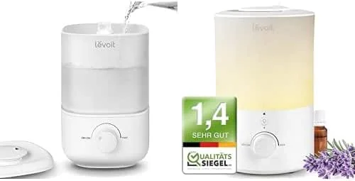 Levoit 2, 5L Mini Luftbefeuchter bis 25H für Schlafzimmer Kinderzimmer + Levoit Top-Fill Luftbefeuchter 3L mit Nachtlicht, 360°Drehbare Düse