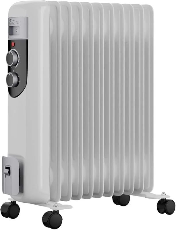 TroniTechnik® Ölradiator OR-111 11 Rippen 2500 W Thermostat weiß — Heizung Warmepumpe