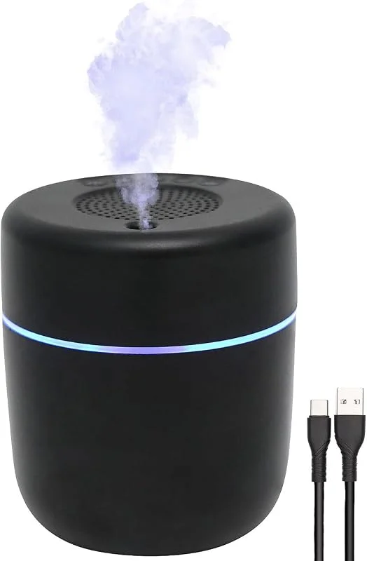 Carlo Milano Diffusor: USB-Luftbefeuchter mit Timer und 5 Naturgeräuschen, 400 ml (Befeuchter, Mini Luftbefeuchter, Farbe)