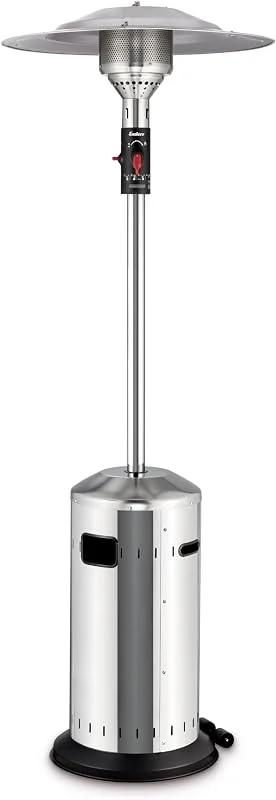Enders® ELEGANCE 2.0 Gas-Terrassenheizer, Gas-Heizstrahler mit stufenloser Leistungsregulierung, Edelstahlbrenner, 4–6 kW, Infrarot-Wärme, großer Reflektor, #5351 — Heizung Warmepumpe