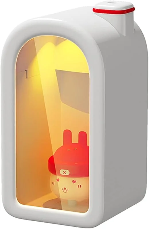 Luftbefeuchter Kreativer Mini-Luftbefeuchter 380 ml Kapazität Wasserdiffusor Feiner Nebelerzeuger Stumm Schlafzimmersprüher Typ C Port Nachtlicht Raumluftbefeuchter (Color : A)