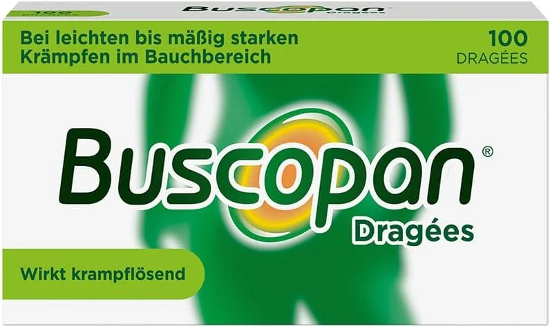 Buscopan Dragées lindern Bauch- und Magenschmerzen mit Krämpfen sowie Bauchschmerzen beim Reizdarmsyndrom, 100 Stück, Wirkbeginn innerhalb von 15 Minuten, Krampflösend im Magen und Darm — Heizung Warmepumpe