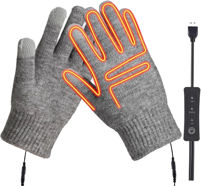 Handwärmer Heizhandschuhe, Touchscreen-Handschuhe, Fahrradhandschuhe, Skihandschuhe zum Fahren, beheizte Winterhandschuhe, elektrisch beheizte Handschuhe 27 x 13 x 4 cm zum Fahren, Wandern, Angeln — Heizkleidung