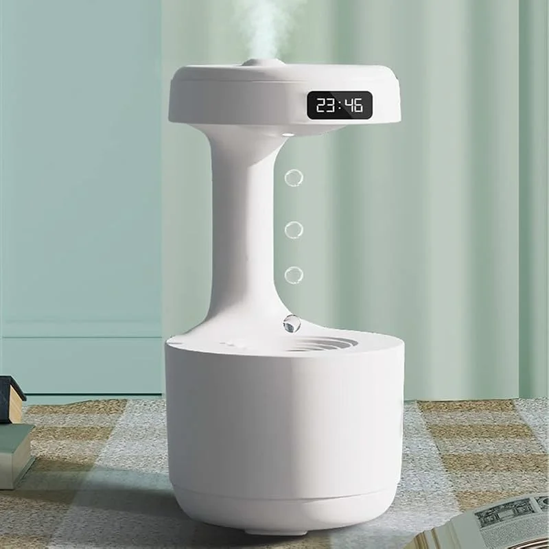 SPORTARC 800ML Top Fill Luftbefeuchter, Cool Mist & Warm Mist Luftbefeuchter mit Zeitdisplay, Anti Schwerkraft Rückfluss von Wassertropfen Luftbefeuchter für Schlafzimmer Kinderzimmer Pflanzen