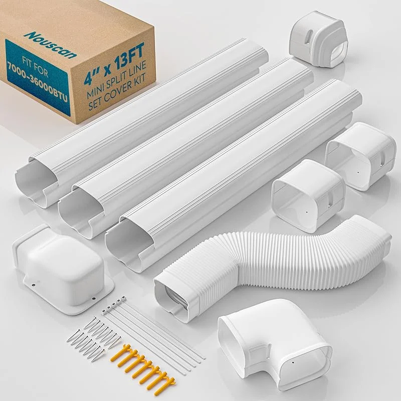 Mini-Split-Linien-Set mit flexiblem K, 10, 2 cm, 3, 5 m, Weiß — Heizung Warmepumpe