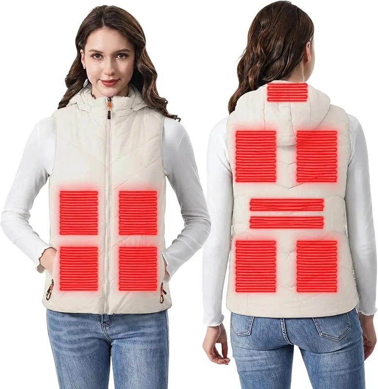 Fleece Heizweste Herren Beheizbare Weste USB Beheizbare Jacke for Outdoor — Heizkleidung