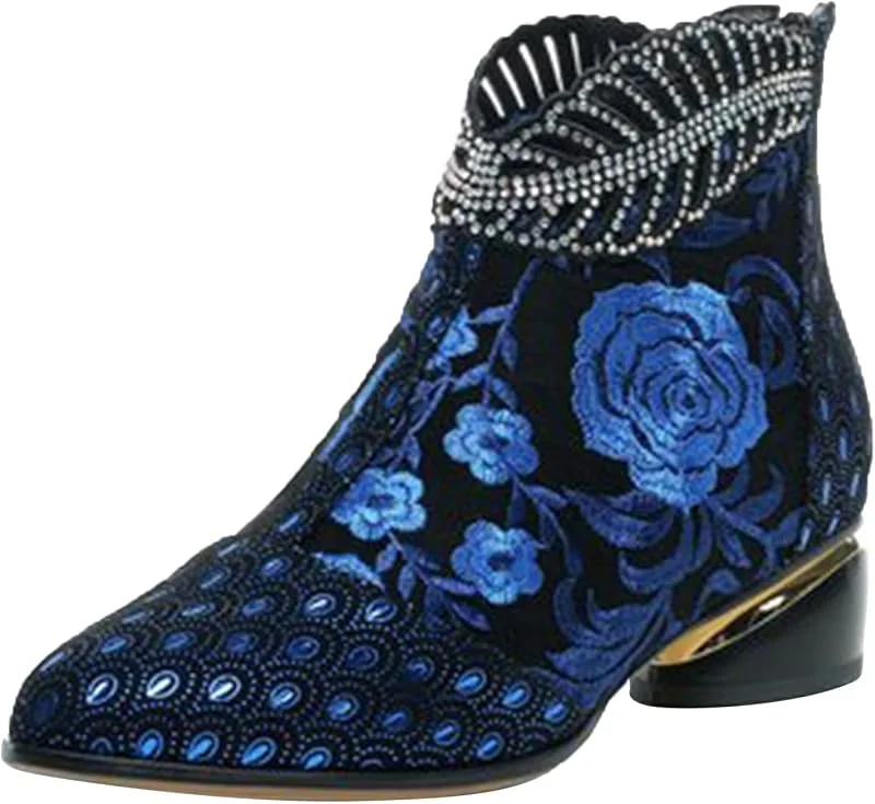 Generisch Produktkategorie Damen Stiefeletten Stilvolle Knöchelstiefel mit Reißverschluss Spitze – Elegante -Reißverschluss Schuhe für Damen Moderner Acetat-Absatz — Heizkleidung