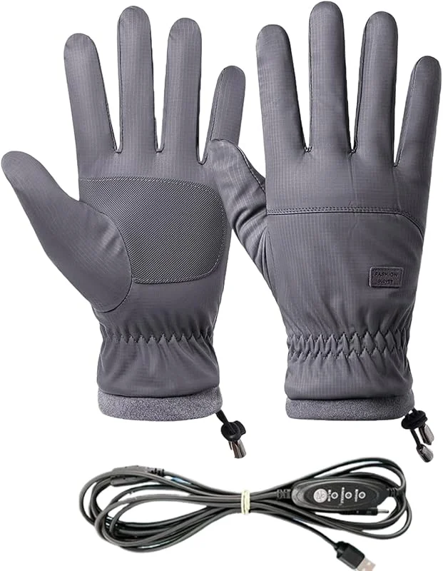 Beheizte Winterhandschuhe: Handwärmer mit USB-Aufladung, Touchscreen-kompatible Handschuhe, einstellbare Einstellung mit 3-stufiger Temperaturregelung, Arbeit im Freien — Heizkleidung