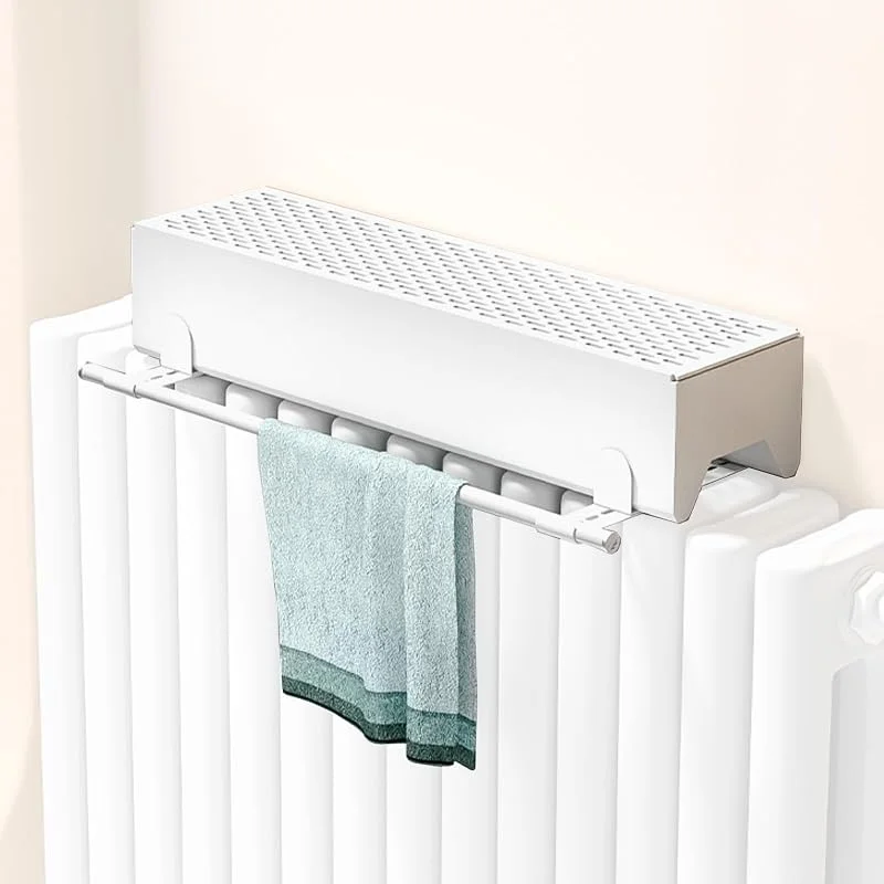 Verdunstungs-Luftbefeuchter für Heizkörper, kein Strom erforderlich, einziehbare Wäschestange, Aluminium-Material, ideal für Schlafzimmer und Wohnzimmer
