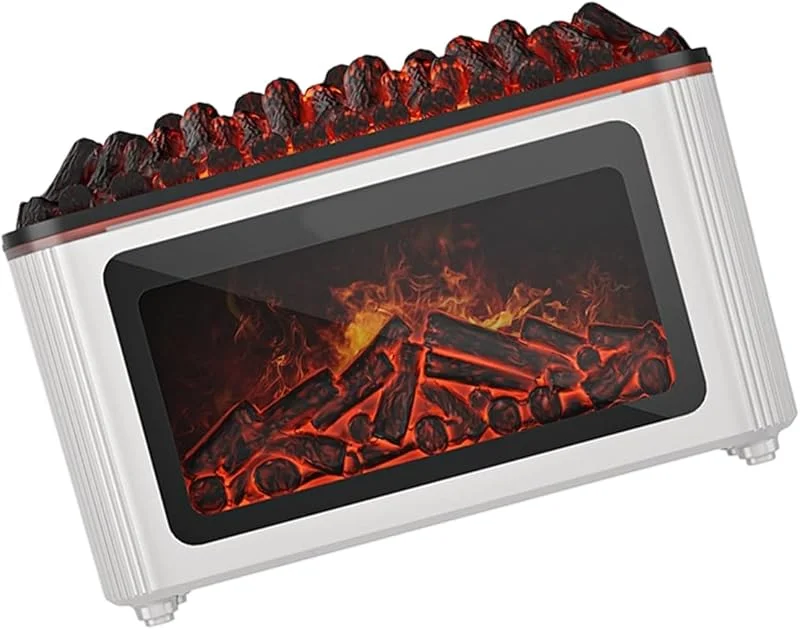 Mechanischer USB-Luftbefeuchter, leise, großer Sprühnebel, Zerstäuber, realistische Flamme, Haushalt, USB-Desktop, mit Nachtlicht