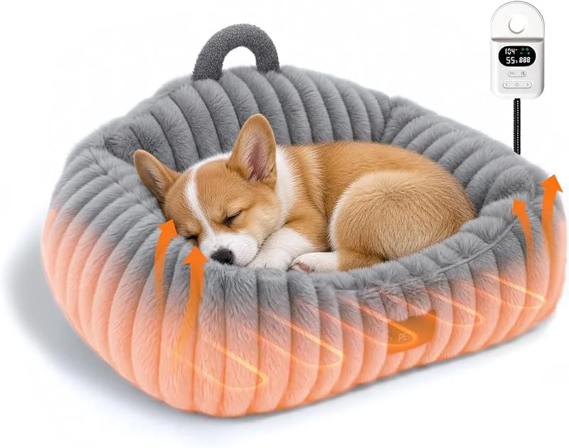 Smart Beheiztes Katzenbett, 25–50 °C Einstellbar, Drucksensor, M — Heizung Warmepumpe