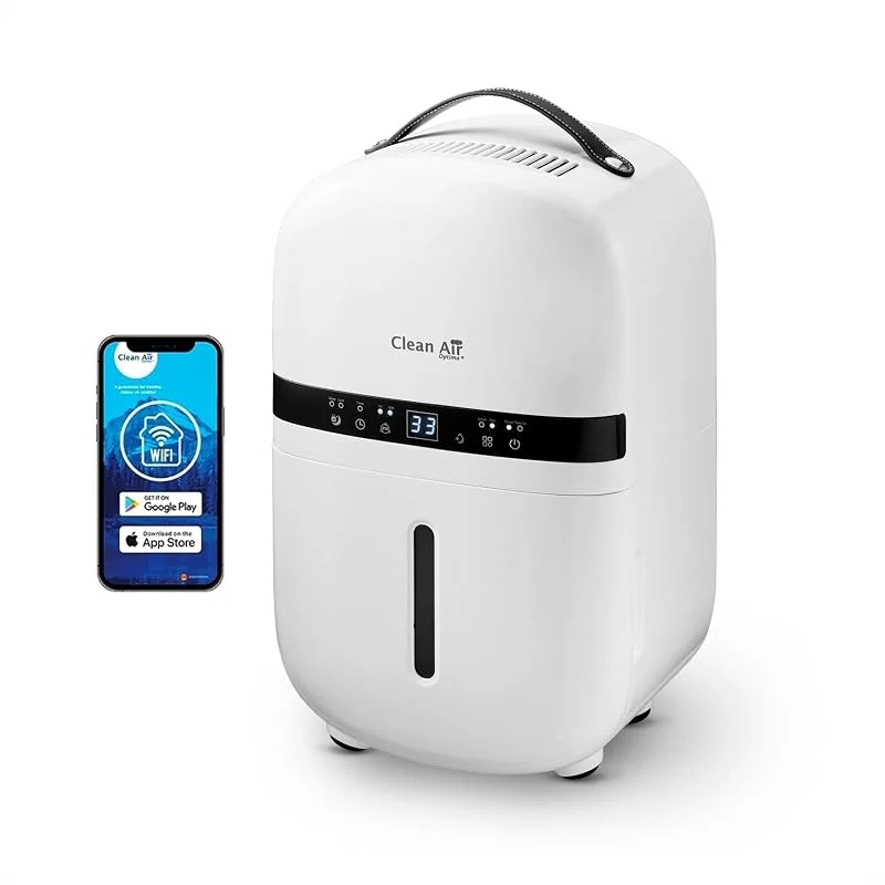 Luftentfeuchter und Luftreiniger - Clean Air Optima CA-702 SMART- Entfeuchtungsleistung bis 5 Liter, Tag - mit HEPA-Filter, Ionisator & UV-C Lampe - Geeignet bis 20m², 50m³ — Luftbefeuchter