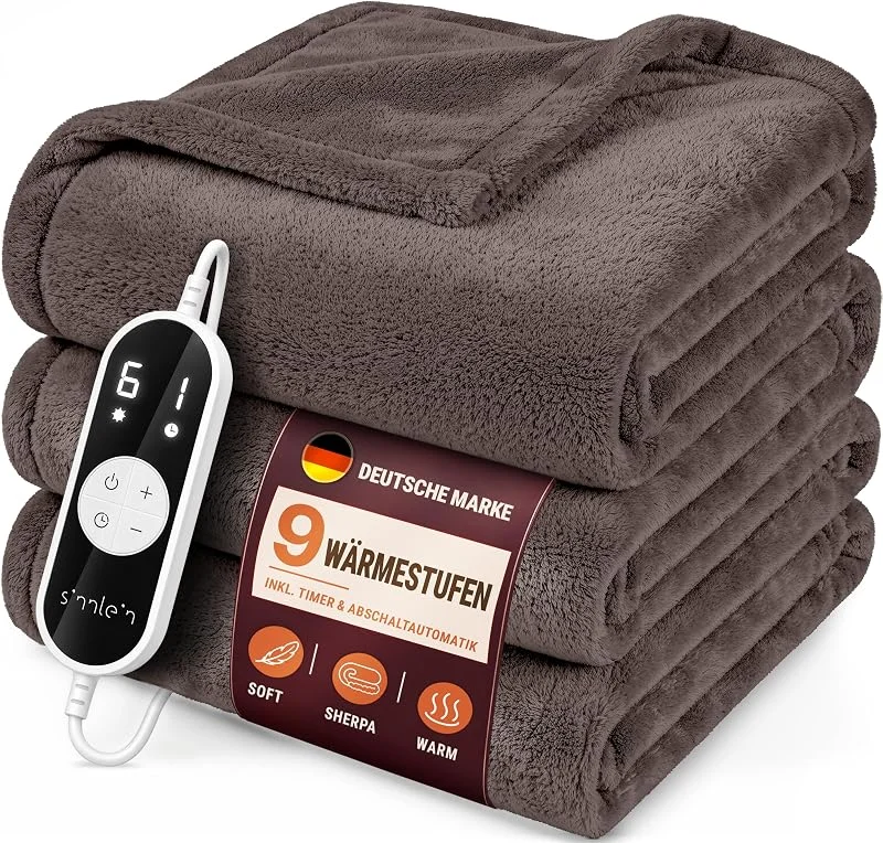 sinnlein® Heizdecke 180x130cm mit Abschaltautomatik, Wärmedecke elektrisch — Heizung Warmepumpe