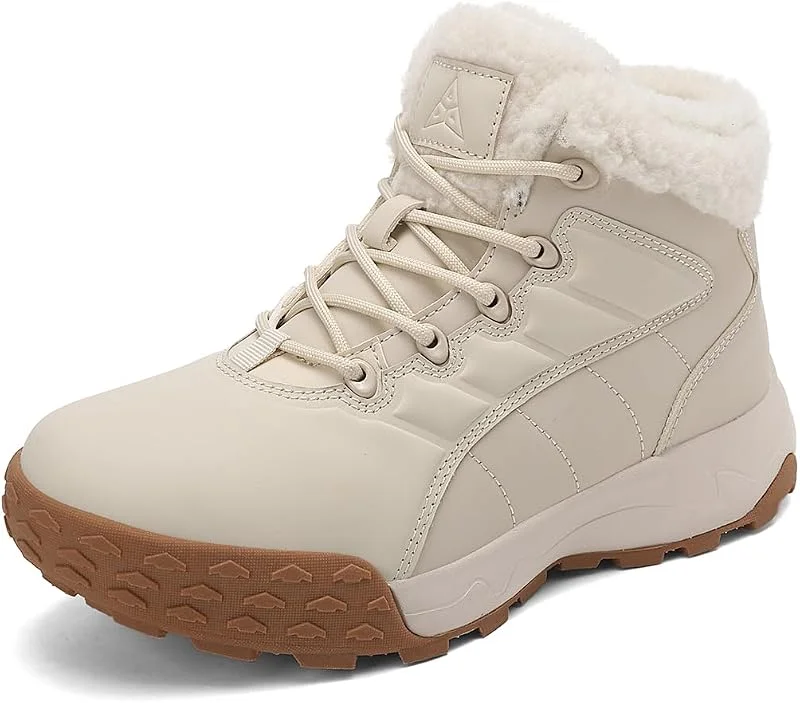 Damen Schneestiefel Warm Gefütterte Wasserdicht Outdoor Rutschfeste Trekking Winterstiefel — Heizkleidung