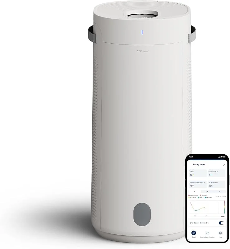 Blueair 2-in-1 Reinigen + Befeuchten: Luftreiniger und Luftbefeuchter mit HEPASilent und 360° InvisibleMist Technologie, Top Pour - deckt 79 m² in 30 Minuten ab - Perfekt ausgewogene Luft, ein Produkt